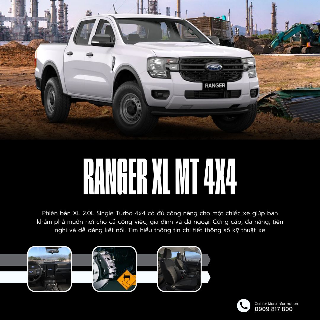 Ford Ranger XL 2.0L 4x2 MT 2023 mới