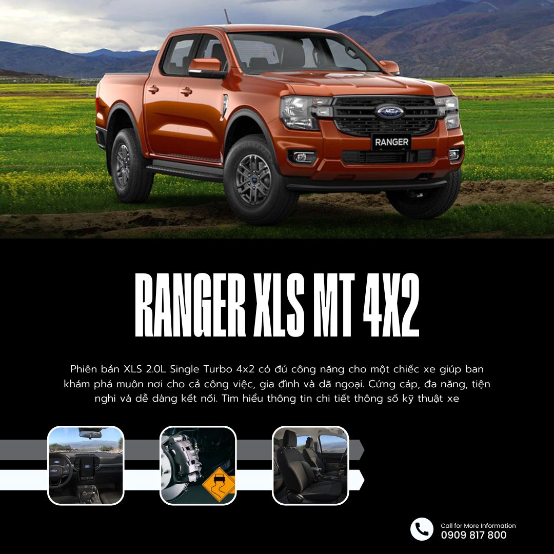 Ford Ranger XLS 2.0L 4x2 MT 2023 mới