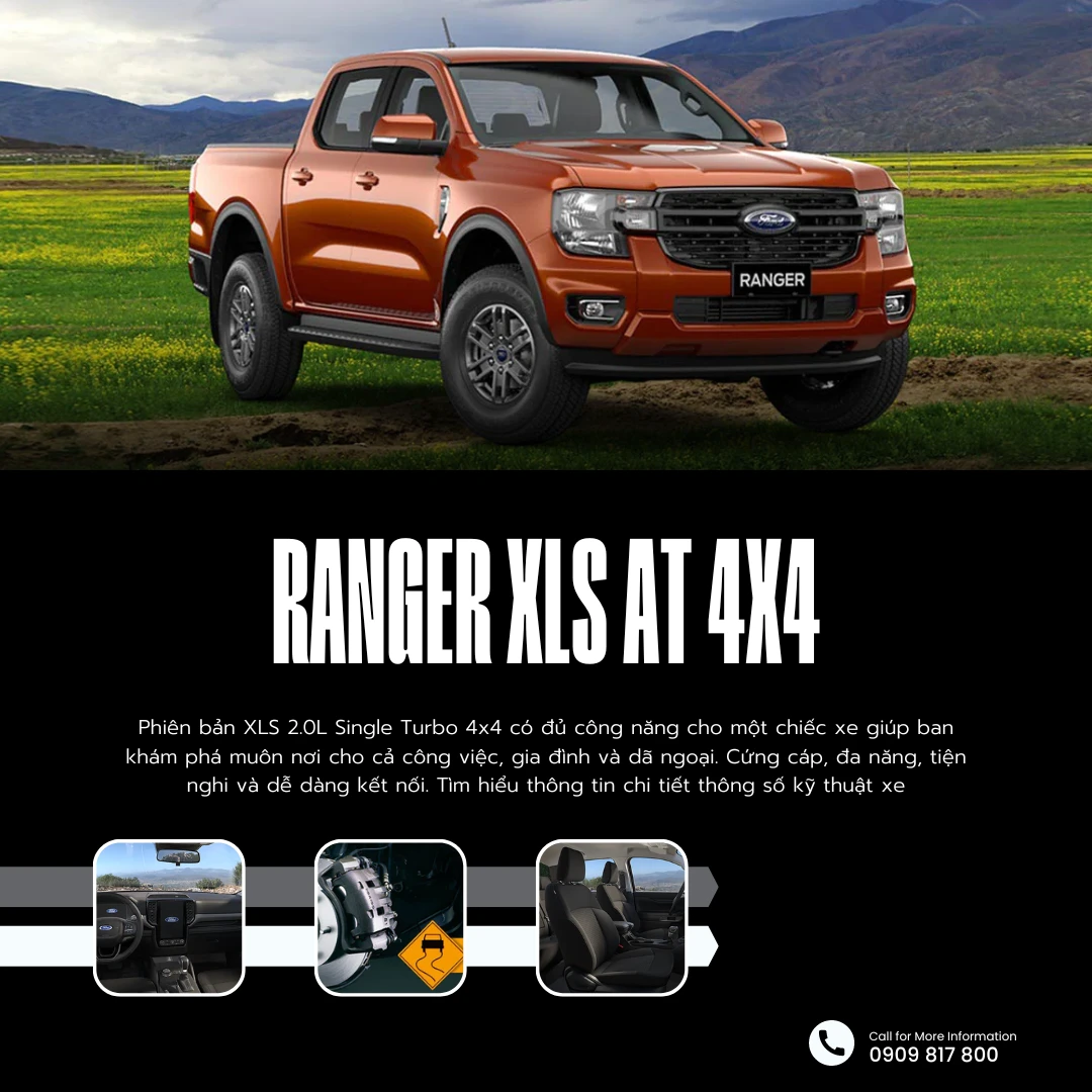 Ford Ranger XLS 2.0L 4x4 AT 2023 mới